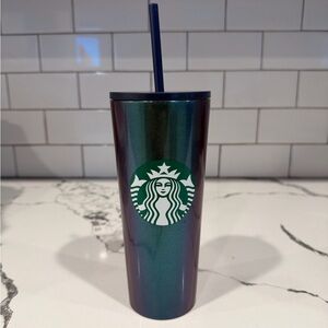 Starbucks Multicolor Metallic Tumbler with Straw